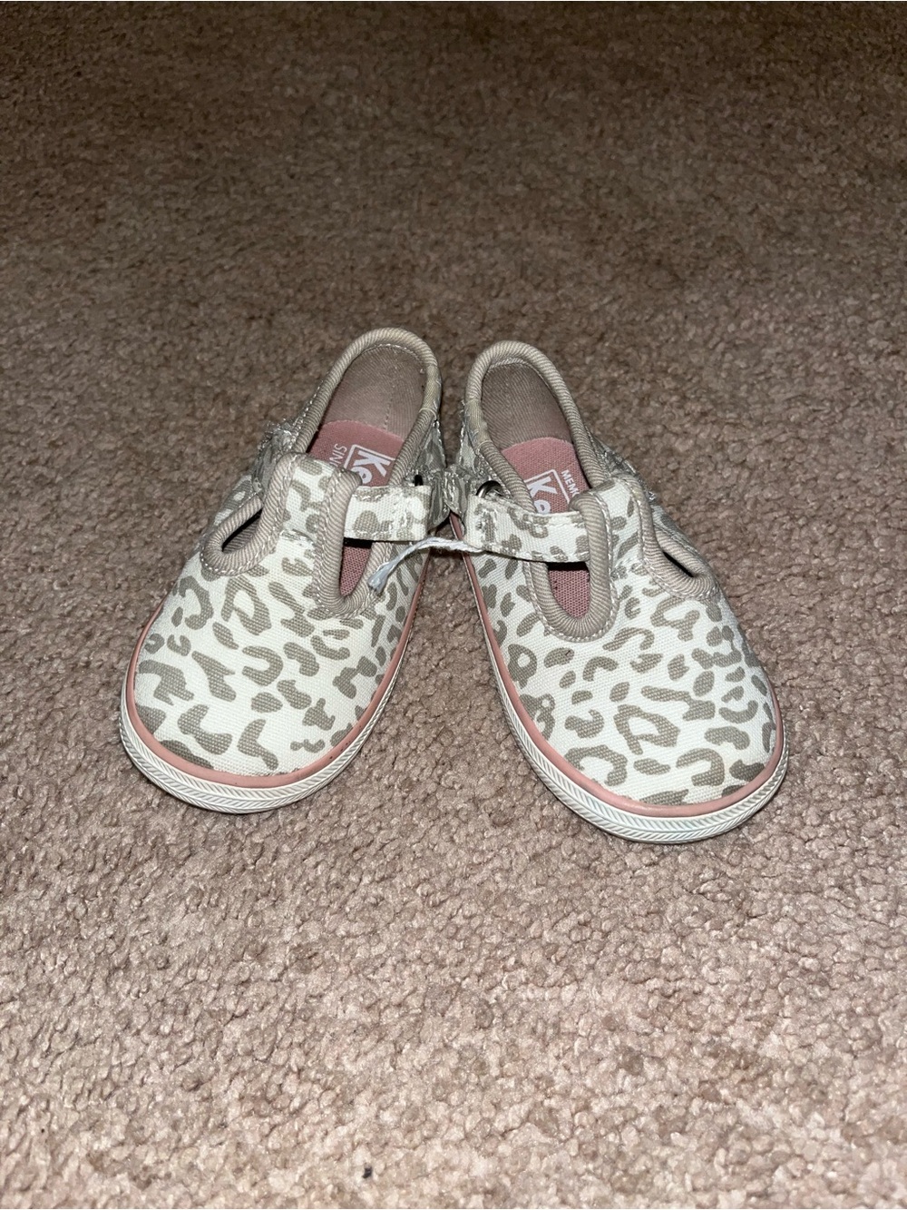 Keds Leopard Print Canvas Mary Jane Shoes - Pink Accent